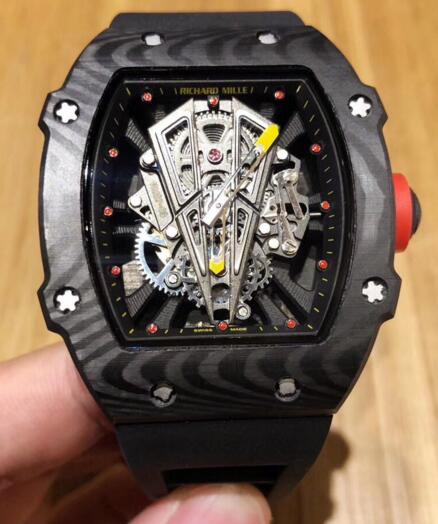 Review Richard Mille Rafael Nadal RM27-03 NTPT carbon fiber Tourbillon mens watch copy - Click Image to Close